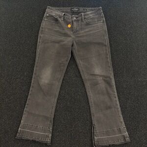 Lucky Brand Lolita Shrunken Boot Jeans Womens Size 6 28 Gray Wash Cropped Flare‎